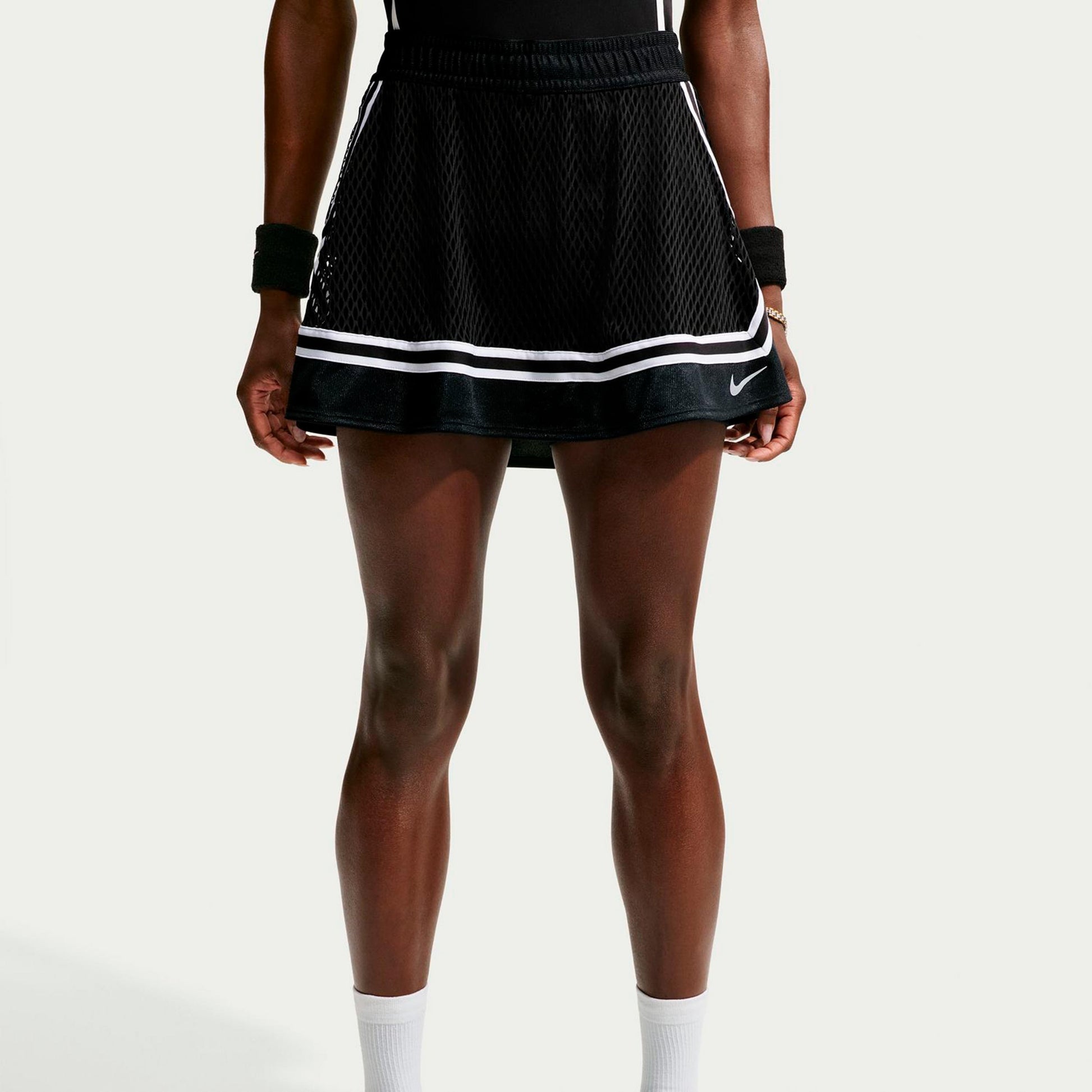 Nike Court Slam Kjol Damer - svart, vit