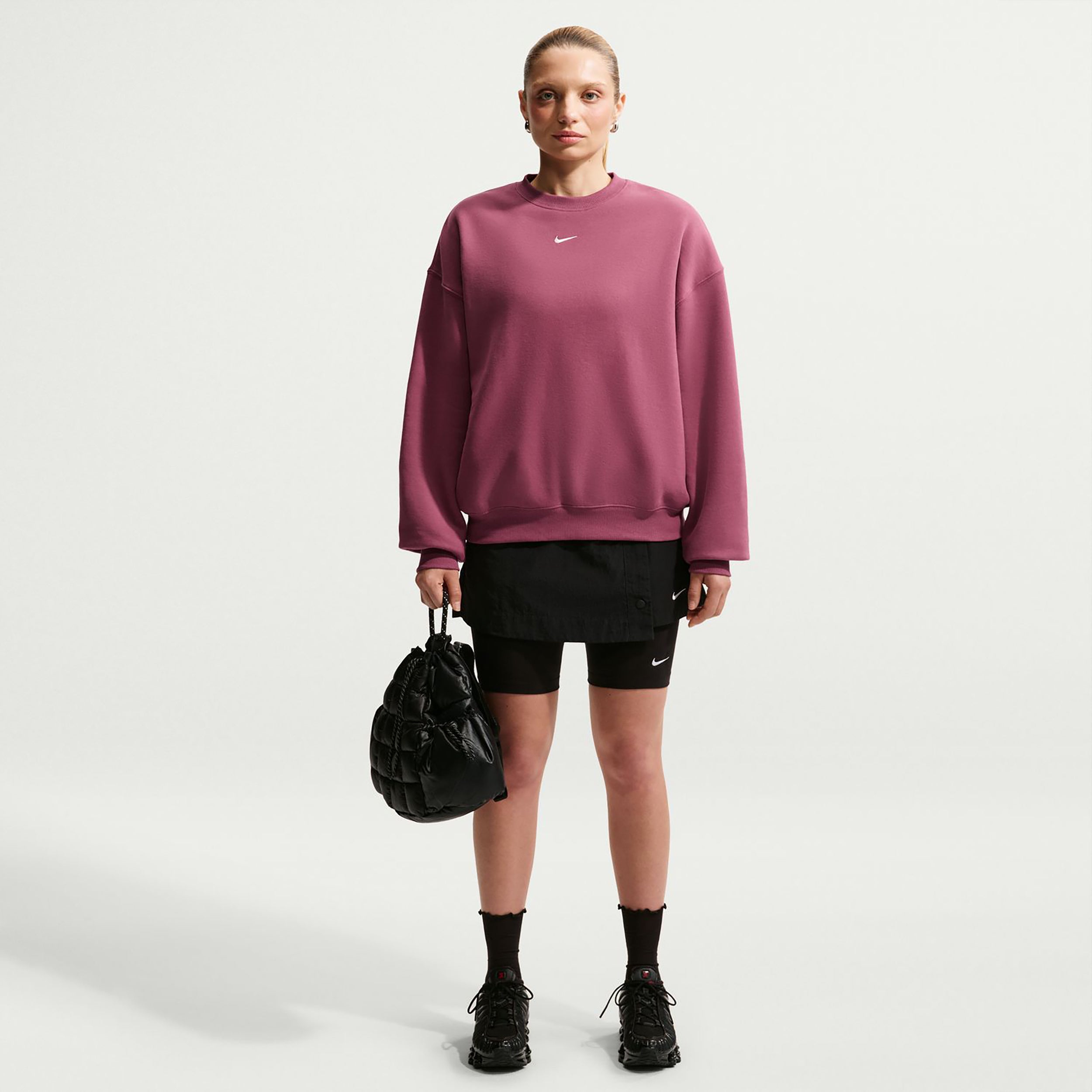 Nike Studio Fleece Tröja Damer - mauve