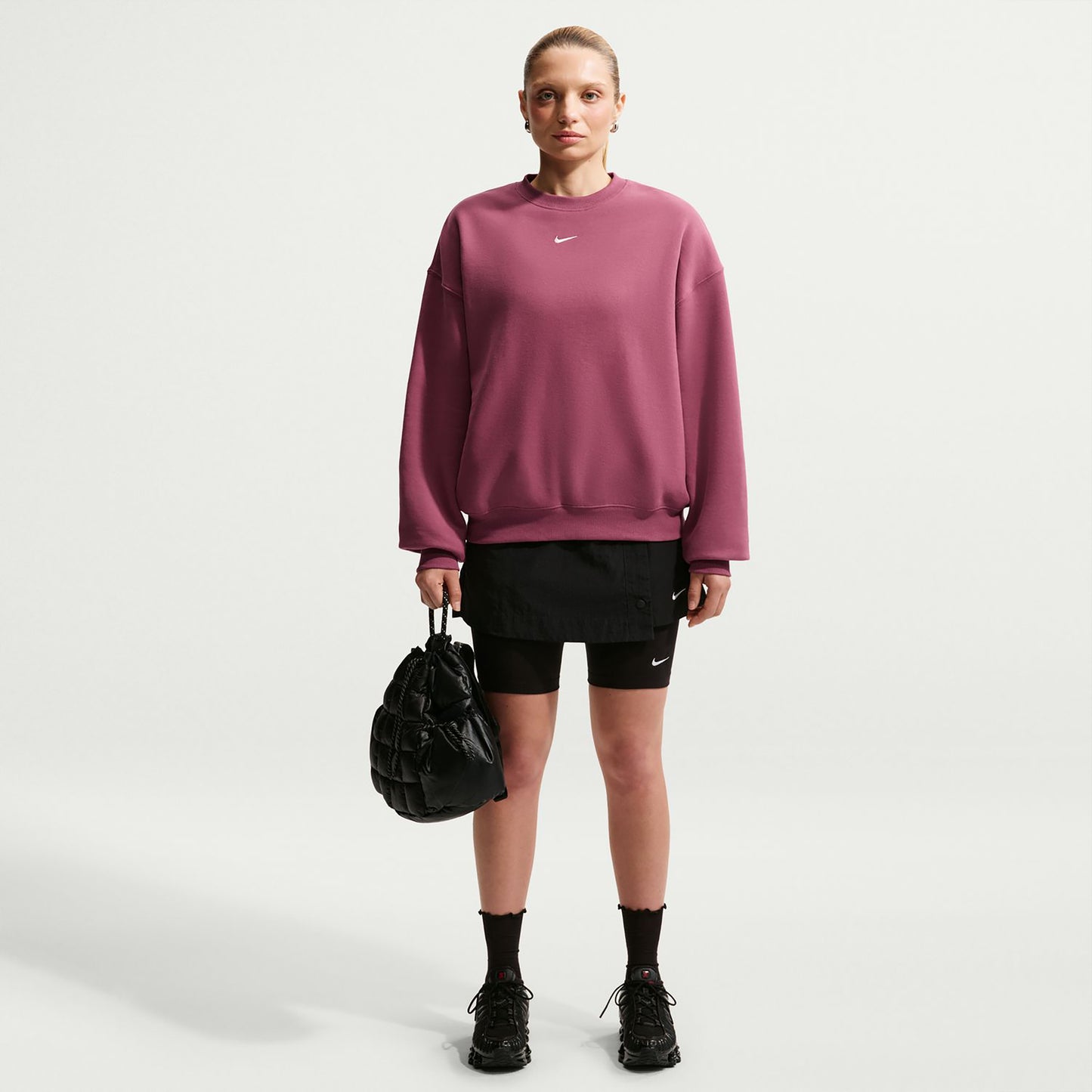 Nike Studio Fleece Tröja Damer - mauve