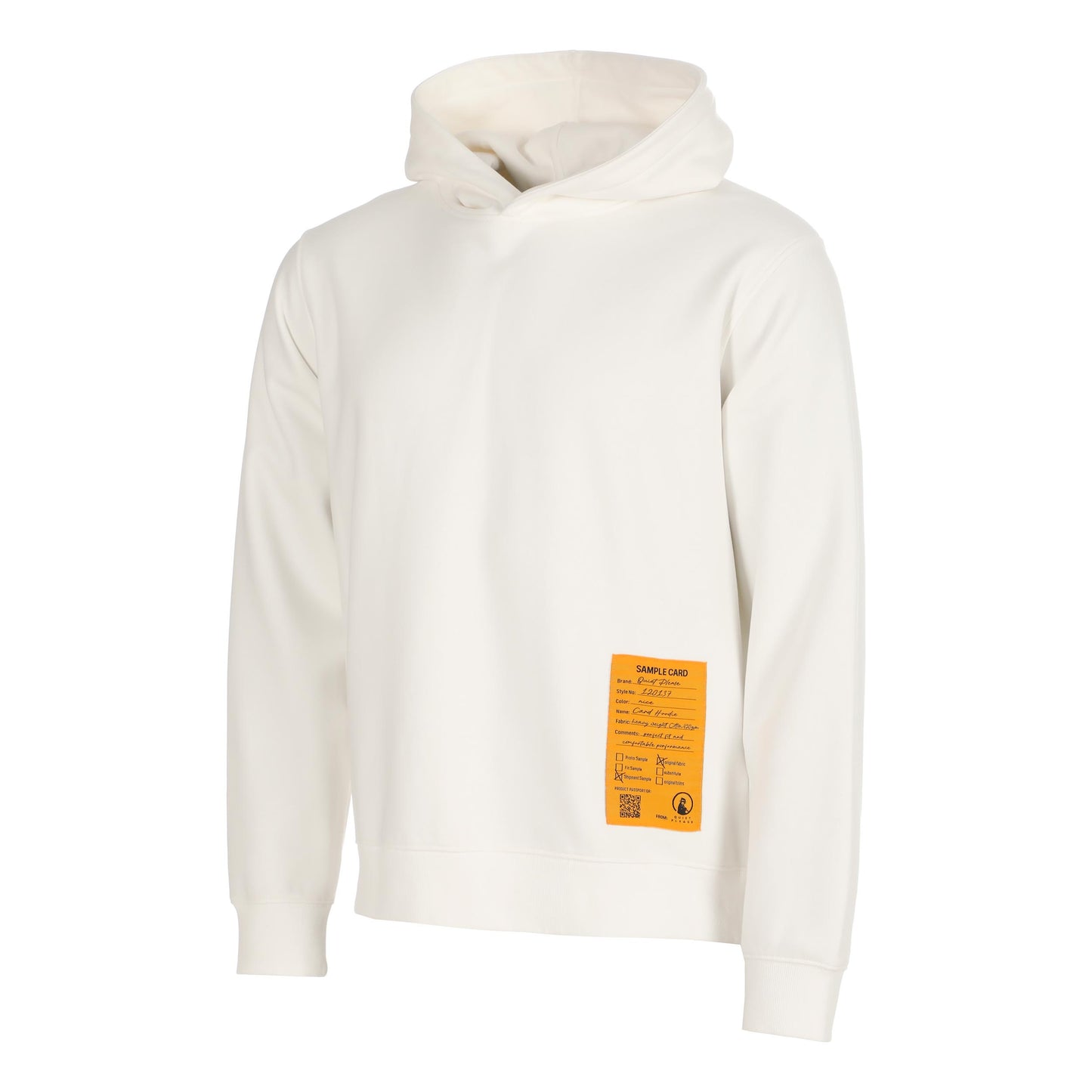 Quiet Please Sample Card Loose Fit Huvtröja Herrar - creme