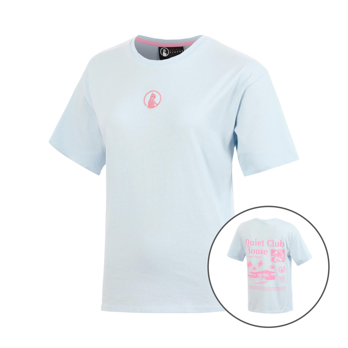 Quiet Please Club House Loose Fit T-shirt Barn - ljusblå