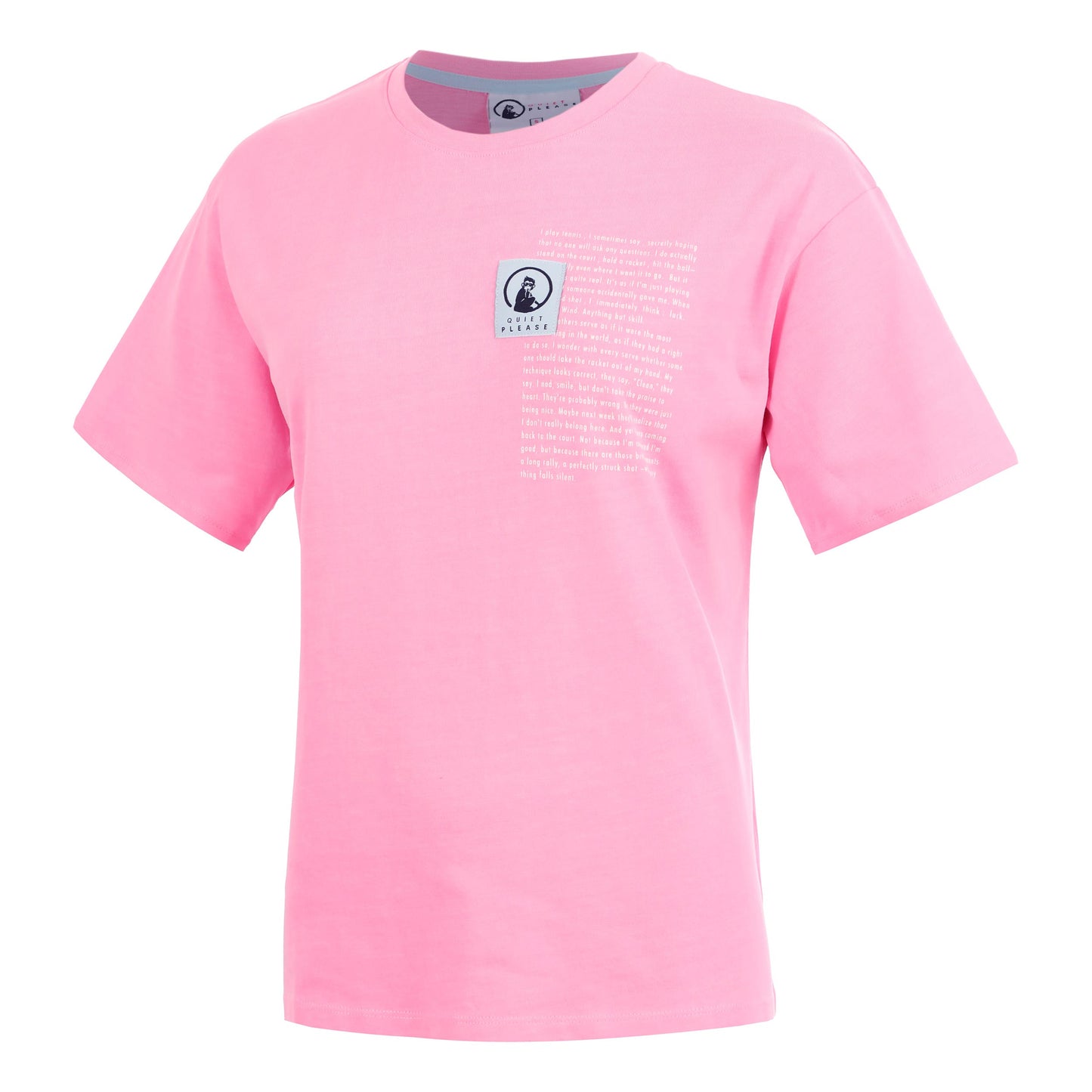 Quiet Please Thoughts Patch T-shirt Damer - rosa