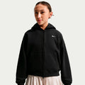 Oversized Fleece Full-Zip Sweat-jacka Flickor - svart