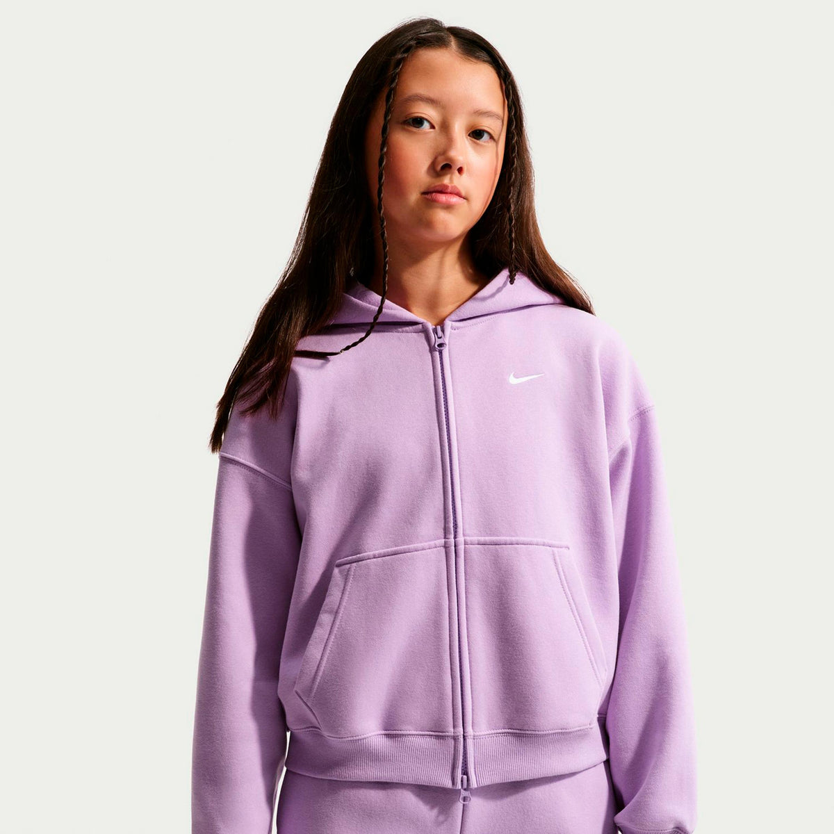 Nike Oversized Fleece Full-Zip Sweat-jacka Flickor - lila