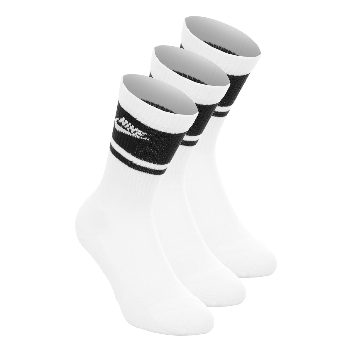 Nike Crew Sportstrumpor 3-pack Unisex - vit, svart