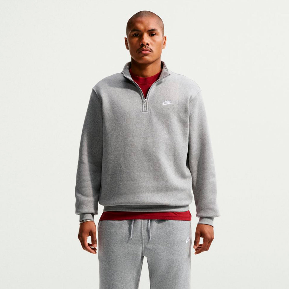 Nike 1/2-Zip Fleece Tröja Herrar - grå
