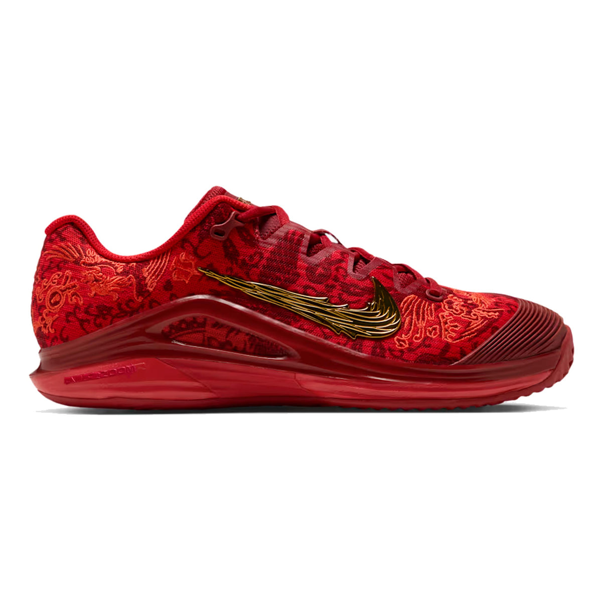 Nike Qinwen Zheng Zoom Vapor 12 Sko för grus Damer-röd, guld