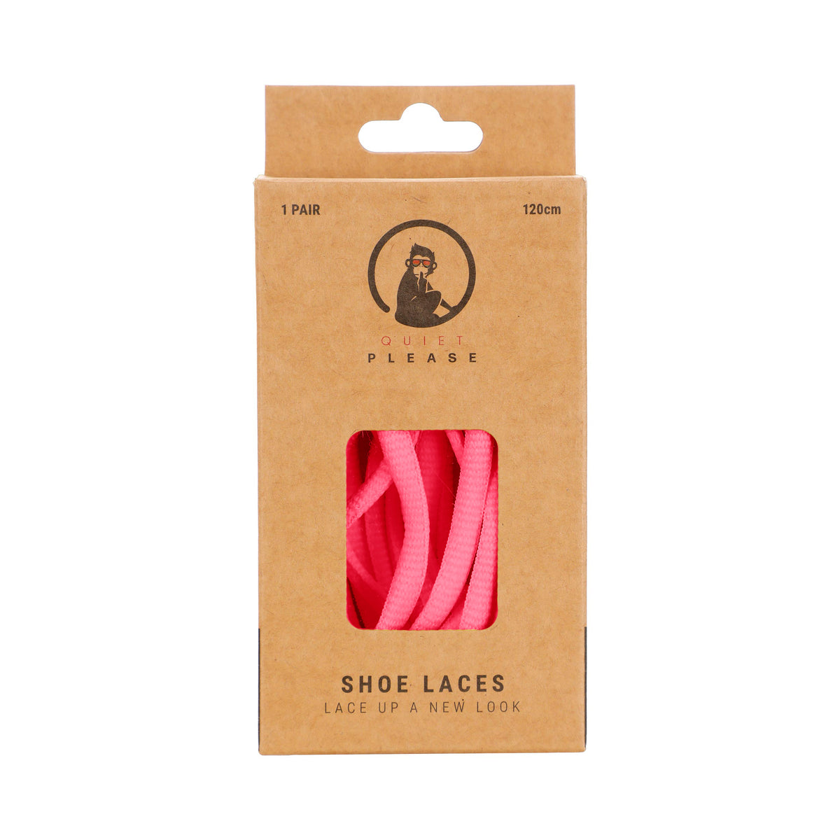 Quiet Please QP shoe laces 120cm Skosnören - rosa